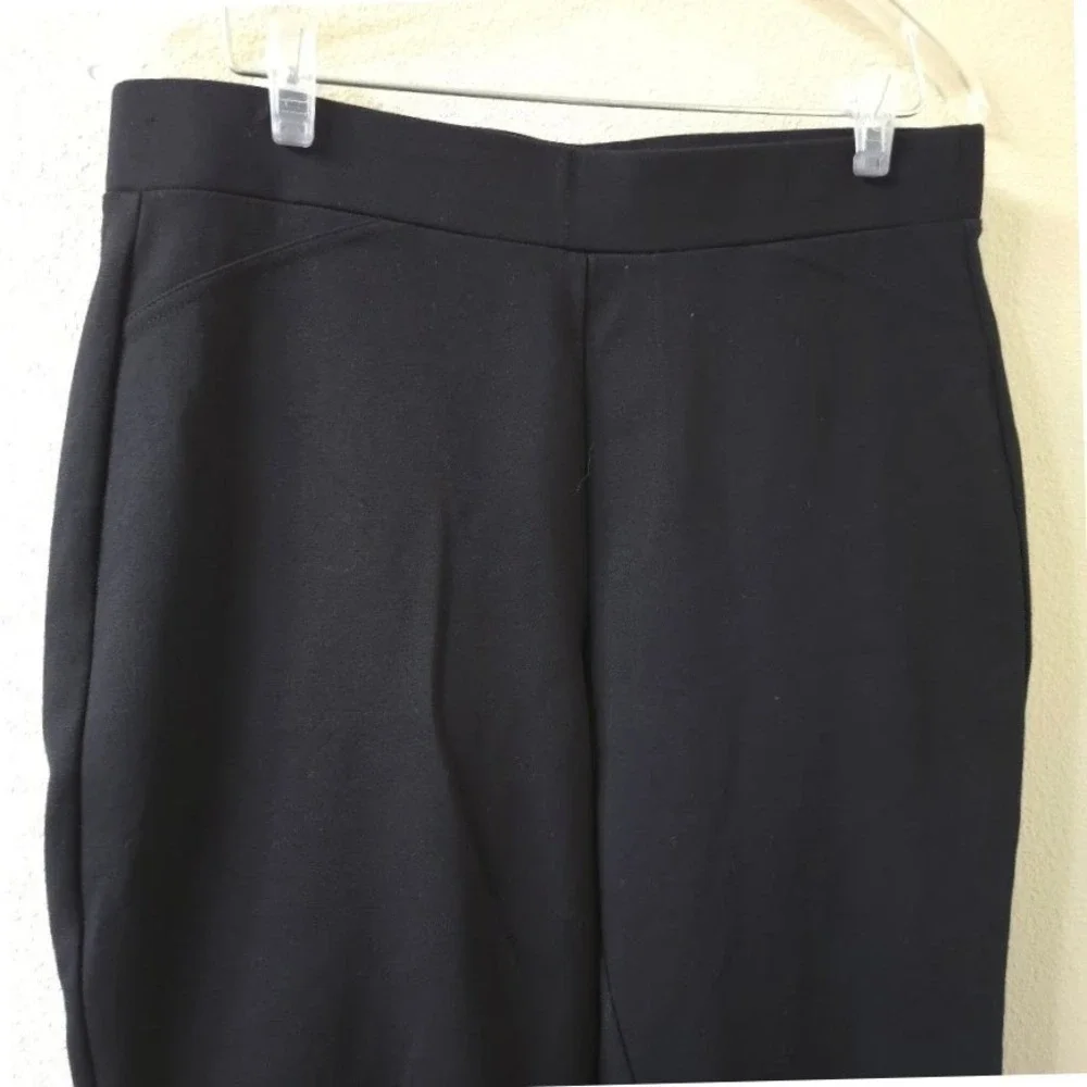Michael Kors Black Elastic Waist Straight Leg Pull On Pants Women's Size‎ M
